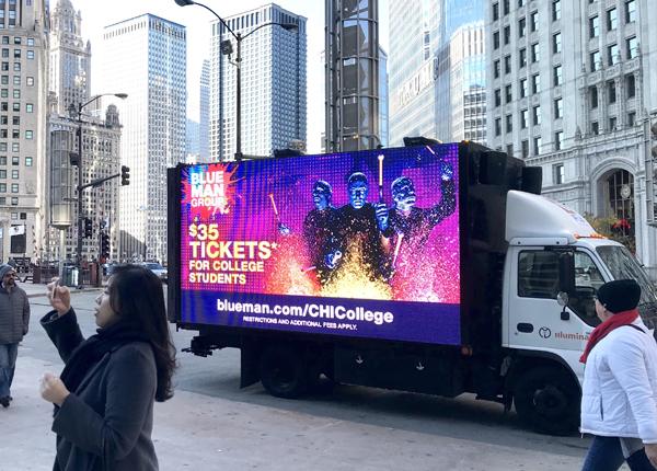 oak park–river forest mobile billboard led screen rental led truck billboard advertising