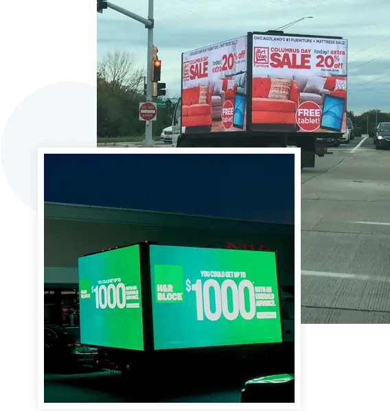 chicago mobile billboard led screen rental led truck billboard advertising