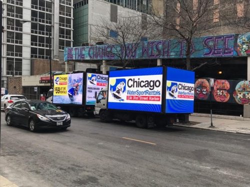 chicago mobile billboard led screen rental led truck billboard advertising